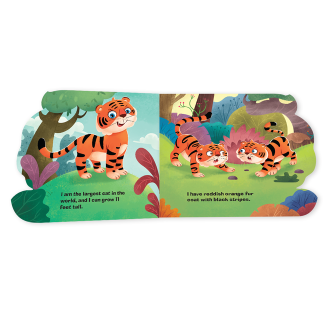 Wild Animals Shaped Board Books I Board Books for Children Age 2+ I Set of 6 Books (12 Pages in each book) I Picture Book for Kids I Beautiful Illustrations I Set 1