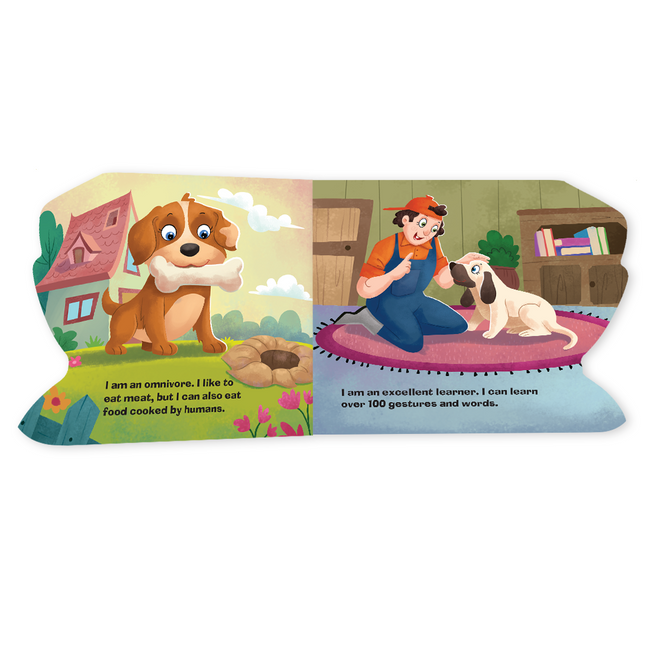 Farm & Pet Animals Shaped Board Books I Board Books for Children Age 2+ I Set of 6 Books (12 Pages in each book) I Picture Books for Kids I Beautiful Illustrations