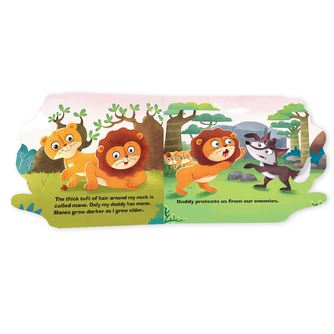 Wild Animals Shaped Board Books I Board Books for Children Age 2+ I Set of 6 Books (12 Pages in each book) I Picture Book for Kids I Beautiful Illustrations I Set 1