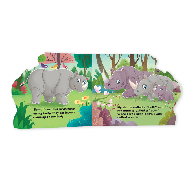 Wild Animals Shaped Board Books I Board Books for Children Age 2+ I Set of 6 Books (12 Pages in each book) I Picture Book for Kids I Beautiful Illustrations I Set 2