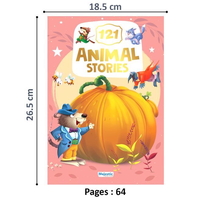 121 Animal Stories - Illustrated Story Book for kids - English short stories with Colourful Pictures - Best Bedtime children stories For younger children