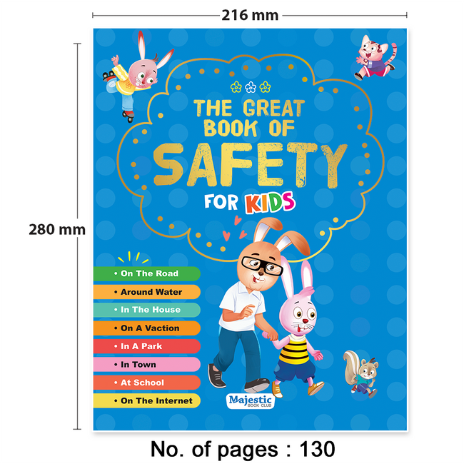 The Great Book of Safety Story Book for Kids Ages 4+ | Covers 8 Everyday Safety Topics | 130 Pages | Illustrated Educational Book for Children