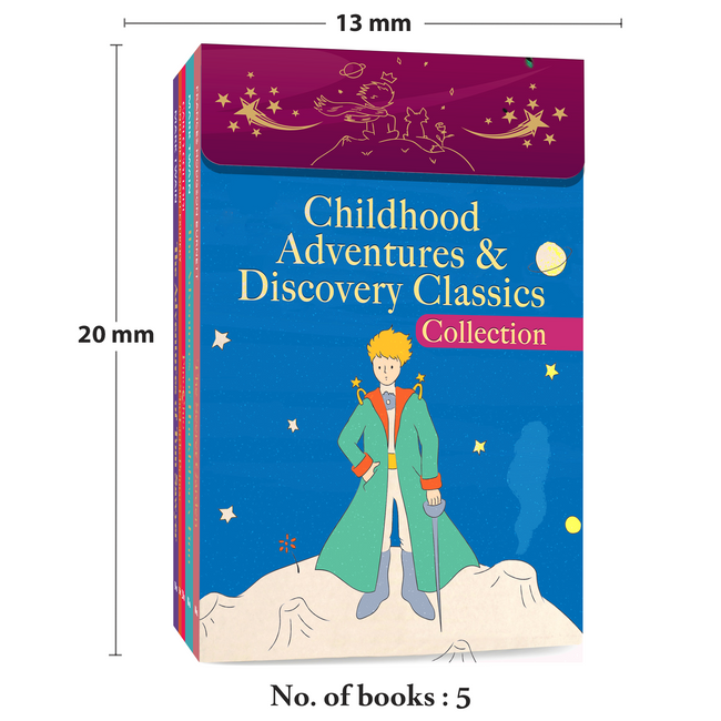 Childhood Adventures and Discovery Classics | The Secret Garden, The Adventures of Tom Sawyer, Little Prince, The Adventures of Huckleberry Finn and Pinocchio | Set of 5 Classic Adventures with Bookmarks | Unabridged Gift-Ready Book Set for Kids & Adults