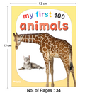 My first 100 Animals Book | Early Learning Board Book for Kids Aged 2+ | 100 Animals | Durable Picture Book for Toddlers