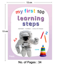 My first 100 Learning steps | Early Learning First Concepts Board Book for Kids Aged 2+ | Sturdy and Easy-to-Carry Picture Book for Toddlers