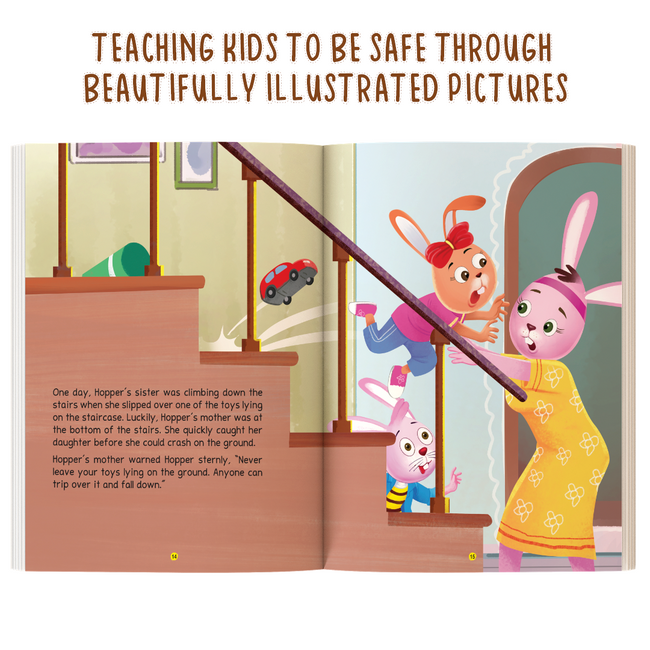 Safety Book Set for Kids Ages 4+ | Set of 8 Books (16 Pages in Each) | Illustrated Pictures | Educational Story Books for Children