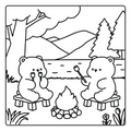 Cute Friends Calm and Comfy Colouring Book | 96 Pages
