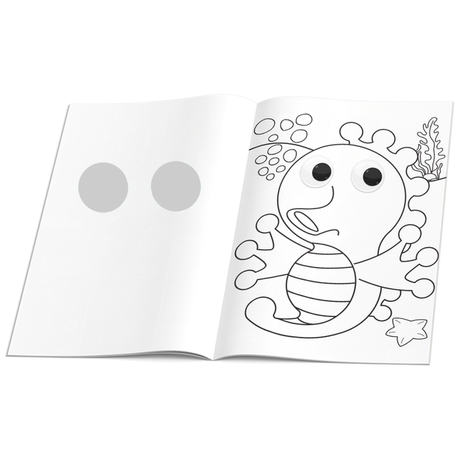 Googly Eyes Colouring Book for Kids I Sea Animals Activity Book featuring Adorable Characters with Oversized Googly Eyes