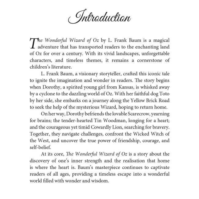 The Wonderful Wizard of Oz – Fantasy and Adventure Children’s Classic – Unabridged & Complete (128 Pages) – Fiction Novel for Readers of All Ages