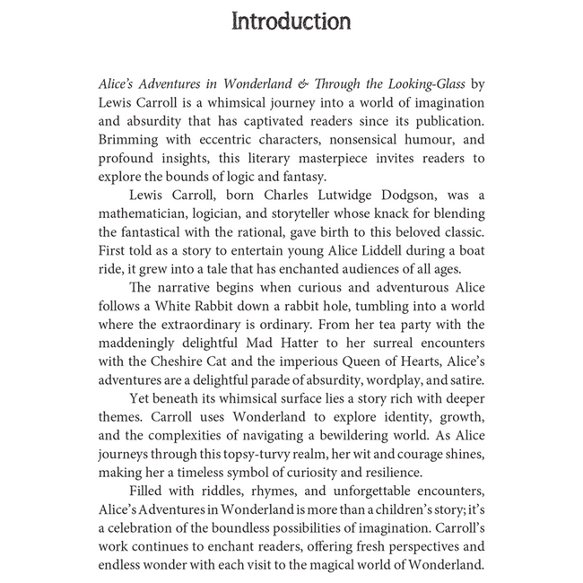 Alice’s adventures in wonderland & Through the Looking-Glass by Jane Austen | Classic Literature | Unabridged & Complete (208 Pages) | Fiction Novel for Readers of All Ages
