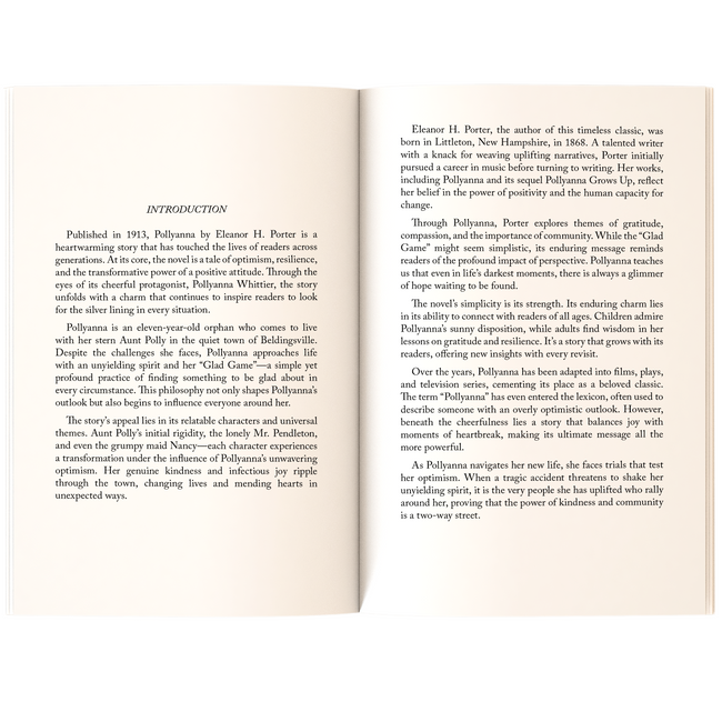 Pollyanna | Children’s Classic for Girls and Boys | Unabridged & Complete (192 Pages) | Fiction Novel for Readers of All Ages