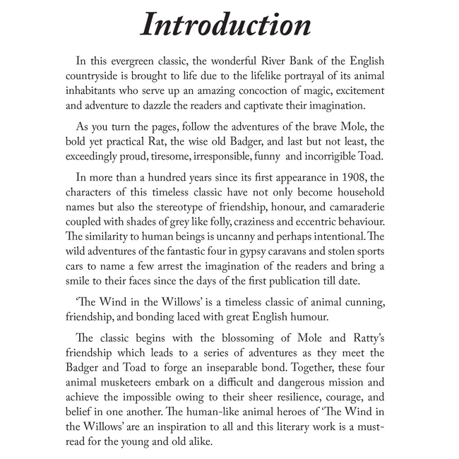 The Wind in the Willows – Adventure Classic – Unabridged & Complete (160 Pages) – Fiction Novel for Readers of All Ages