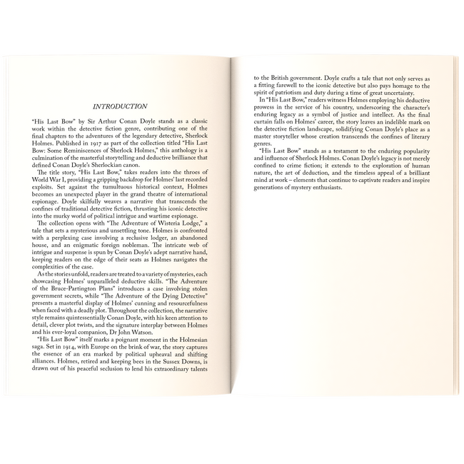 His Last Bow - Sherlock Holmes | Unabridged (Complete) with 160 Pages | Sherlock Holmes Novel for All Ages | Timeless Detective Fiction Written by Sir Arthur Conan Doyle