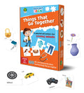 Bright Brain Things That Go Together 60 (30 Sets) Piece Jigsaw Puzzle for Preschoolers, Educational Toy for Learning Matching Pictures with It's Pair, Gifts for Kids Ages 3 to 6