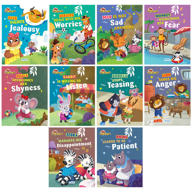 My Emotions Book Set for Kids Ages 4+ | Set of 10 Storybooks (16 Pages in Each) | Teaches Feelings, Empathy and Confidence| Illustrated Books for Emotional Learning