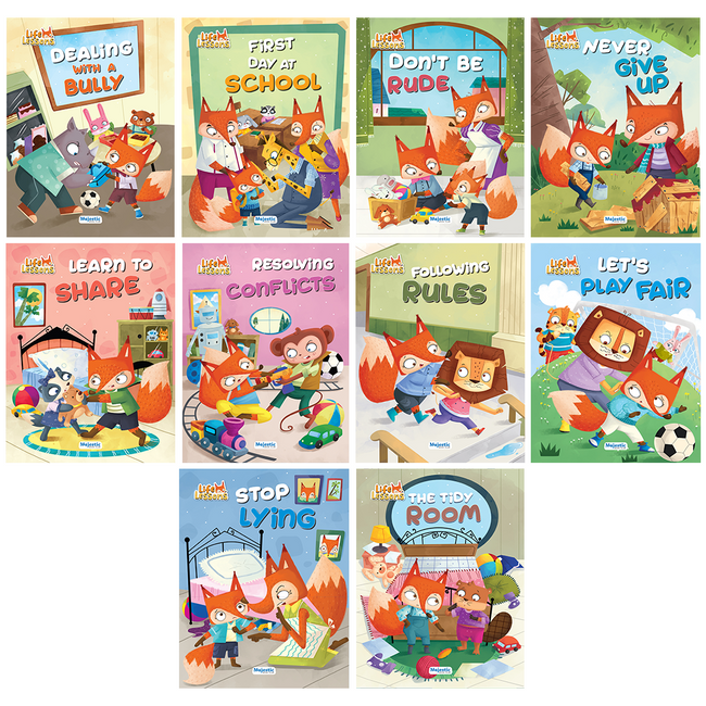 Life Lessons Book Set for Kids Ages 4+ | Set of 10 Storybooks (16 Pages in Each Title) | Teaches Good Habits, Kindness, Honesty & More | Illustrated Moral Story Books for Children