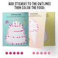 2000 Dotted Colouring Fun I Food We Eat Colouring Sticker Book for Kids Age 4+ I Packed with 2000 Stickers I 16 Pages + 4 Sticker Sheets I Fun Preschool Activity Book by Majestic Book Club