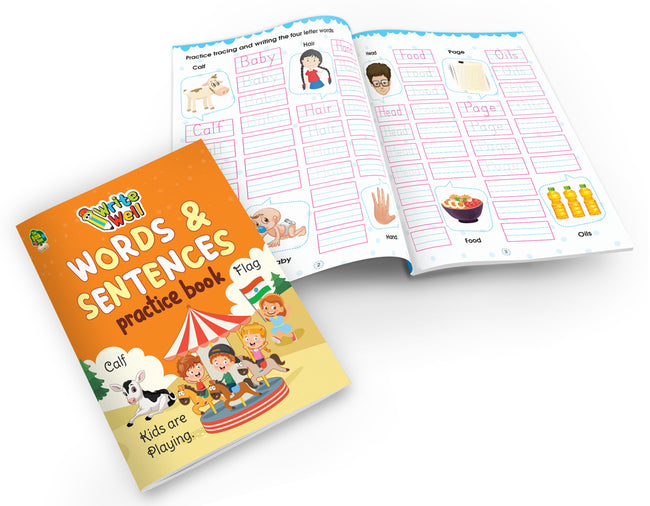 English and Hindi Words and Sentences writing Books (5 Books set)