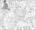 In the fun fair- Colouring Poster