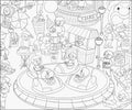In the fun fair- Colouring Poster