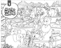 At the Zoo- Colouring Poster