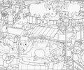 At the Zoo- Colouring Poster