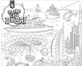 In the city Dubai- Colouring Poster