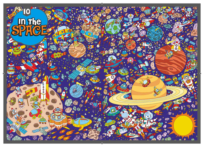 In the Space- Colouring Poster