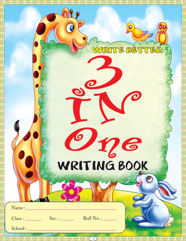 Three in One writing book