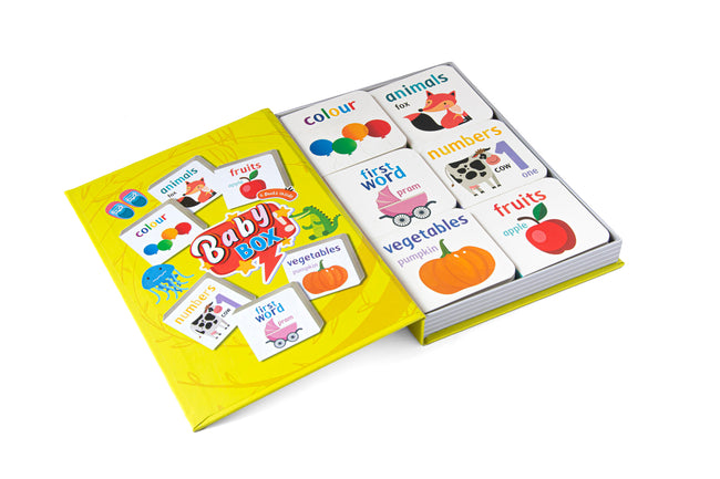 Baby Box Gift Set of Small 6 Board Book for Children Age 0 - 2 Years- 12 Pages Board Book