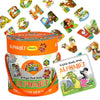 Alphabet Puzzle Box for Kids Age 2+ I Educational Toy with 52 Jigsaw Puzzle Pieces + 1 Board Book