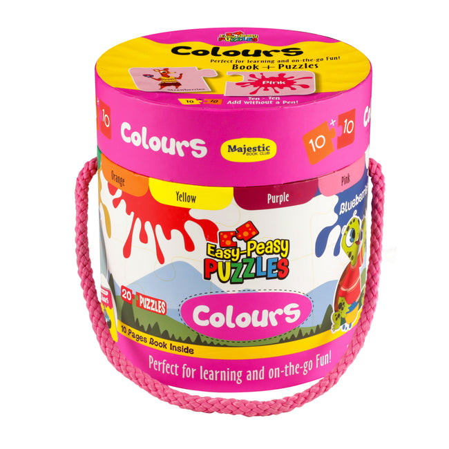Colours Puzzle Box for Kids Age 2+ I Educational Toy with 20 Big Jigsaw Puzzle Pieces + 1 Board Book