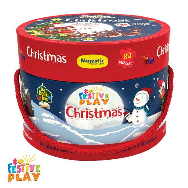 Puzzle Play Christmas Puzzle for Kids I 80 Festive Jigsaw Puzzle Pieces & 1 Storybook I Ideal Christmas Gift for Kids Age 3+ I Perfect Present by Majestic Book Club