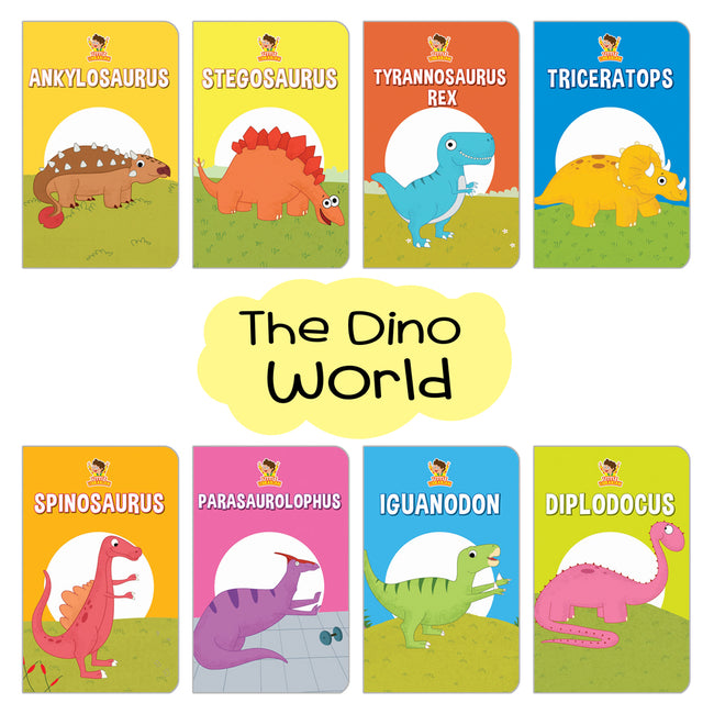The Dino World: Book Truck of 8 Best Board Books for Kids parked in a Truck