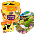 Flying Birds Puzzle Box for Kids Age 3+ I Educational Toy with 35 Jigsaw Puzzle Pieces + 1 Board Book