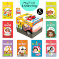 My first Little Librarian: Book Truck of 8 Best Board Books for Kids parked in a Truck