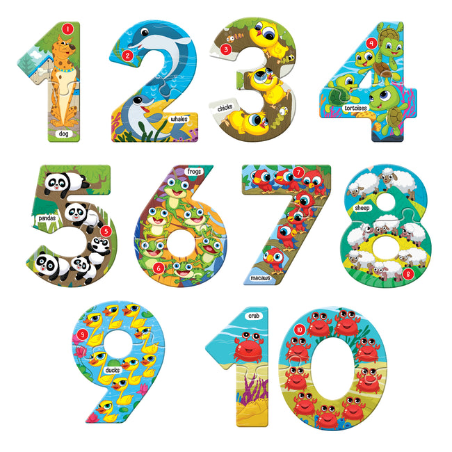 Numbers Puzzle Box for Kids Age 2+ I Educational Toy with 20+ Jigsaw Puzzle Pieces + 1 Board Book