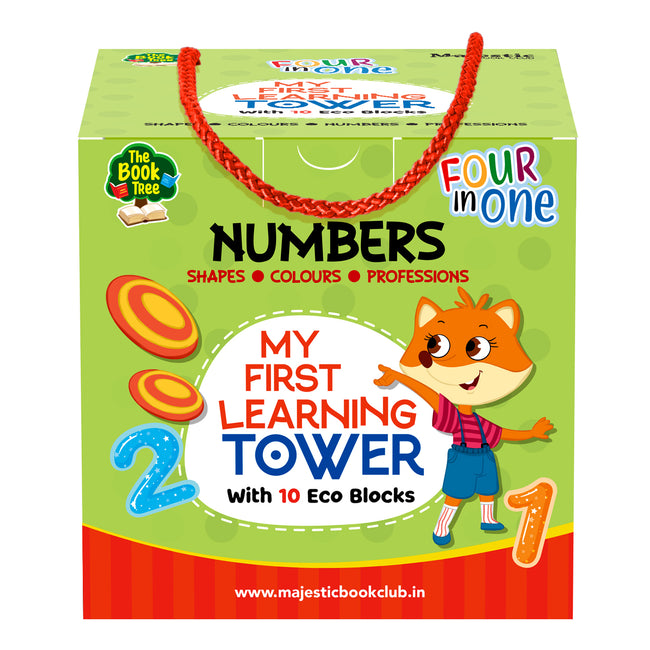 My First Learning Tower: Numbers, Shapes, Colors & Professions - Stacking Cubes for Kids