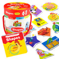 Shapes Puzzle Box for Kids Age 2+ I Educational Toy with 20 Jigsaw Puzzle Pieces + 1 Board Book