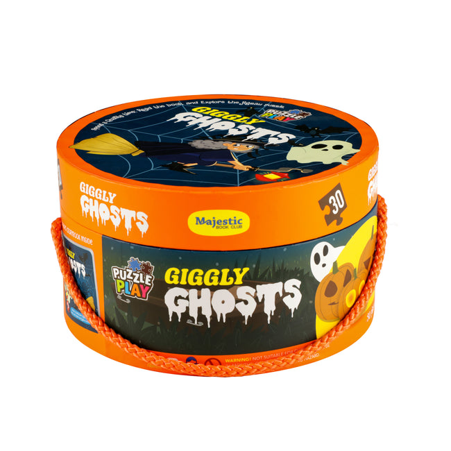 Giggly Ghosts Puzzle Box for Kids Age 3+ I Fun Toy with 30 Jigsaw Puzzle Pieces + 1 Board Book