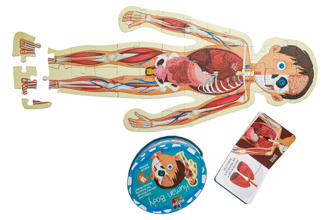 Human Body Puzzle Box for Kids Age 3+ I Educational Toy with 50+ Jigsaw Puzzle Pieces + 1 Board Book