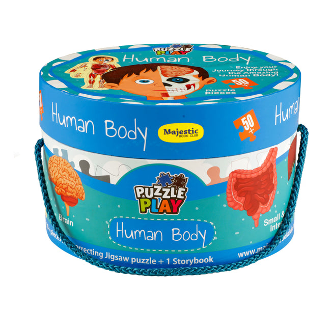 Human Body Puzzle Box for Kids Age 3+ I Educational Toy with 50+ Jigsaw Puzzle Pieces + 1 Board Book