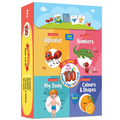 My First 100 Illustrated Flashcards: Alphabet, Numbers, My Body & Shapes - Explore The ABCs, Numbers, Anatomy, and Shapes, Fostering Early Literacy, numeracy, and Cognitive Development in Toddlers.