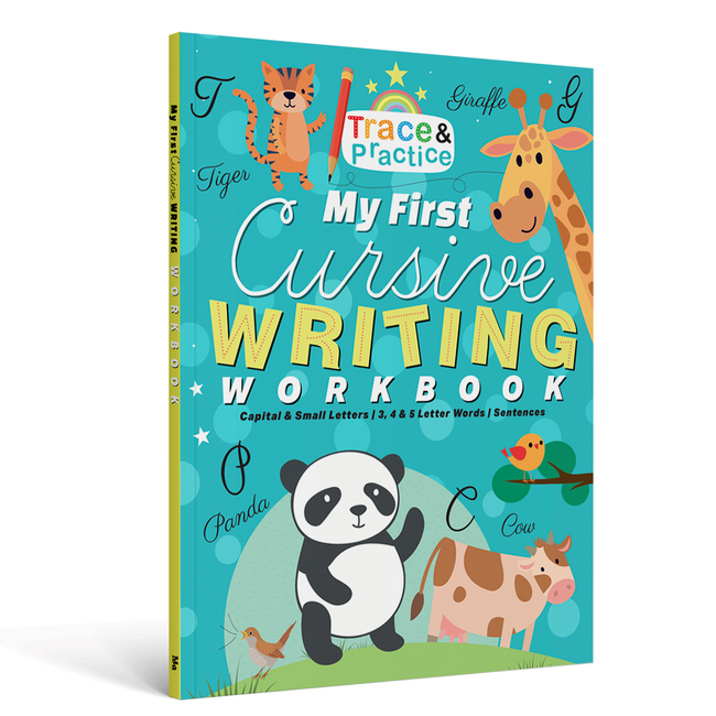 My First Cursive Writing Workbook for Kids | Capital & Small Letters, Joining Letters, 3, 4 & 5 Letter Words & Sentences | Cursive Handwriting Practice Book | 64 Pages | Ages 5-8