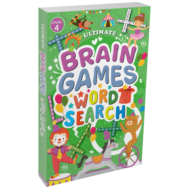 Word Search Grade 4 for Kids (Ages 5+) - Ultimate Brain Games: 120+ Challenging Puzzles to Strengthen Language Skills