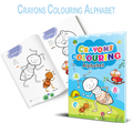 Crayons Colouring Books for Kids (Set of 8 Books) - Alphabet, Animals, Vehicles, Vegetables, Numbers, Shapes, Wild Animals, and Fruits