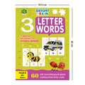 The Book Tree Bright Brain 3 Letter Words Puzzle - Learn to Spell 20 Three Letter Words 60 Pieces- Beautiful Colorful Pictures Age 4+ Gift Box