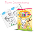 Crayons Colouring Books for Kids (Set of 8 Books) - Alphabet, Animals, Vehicles, Vegetables, Numbers, Shapes, Wild Animals, and Fruits