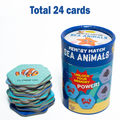 Memory Match Game: Sea Animals – 24 Durable Cards, 12 Ocean-Themed Pairs, Brain-Boosting Educational Game for Kids, Toddlers, and Families