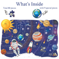 The Book Tree Space Puzzle for Kids, 80-Piece Puzzle for Children Aged 4 and Above, Detailed Illustrations of Space and Planets, Fun Learning Experience